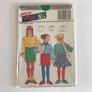 🧵3for12🧵 VTG Burda Pattern 4758 Child’s Skirt Shorts